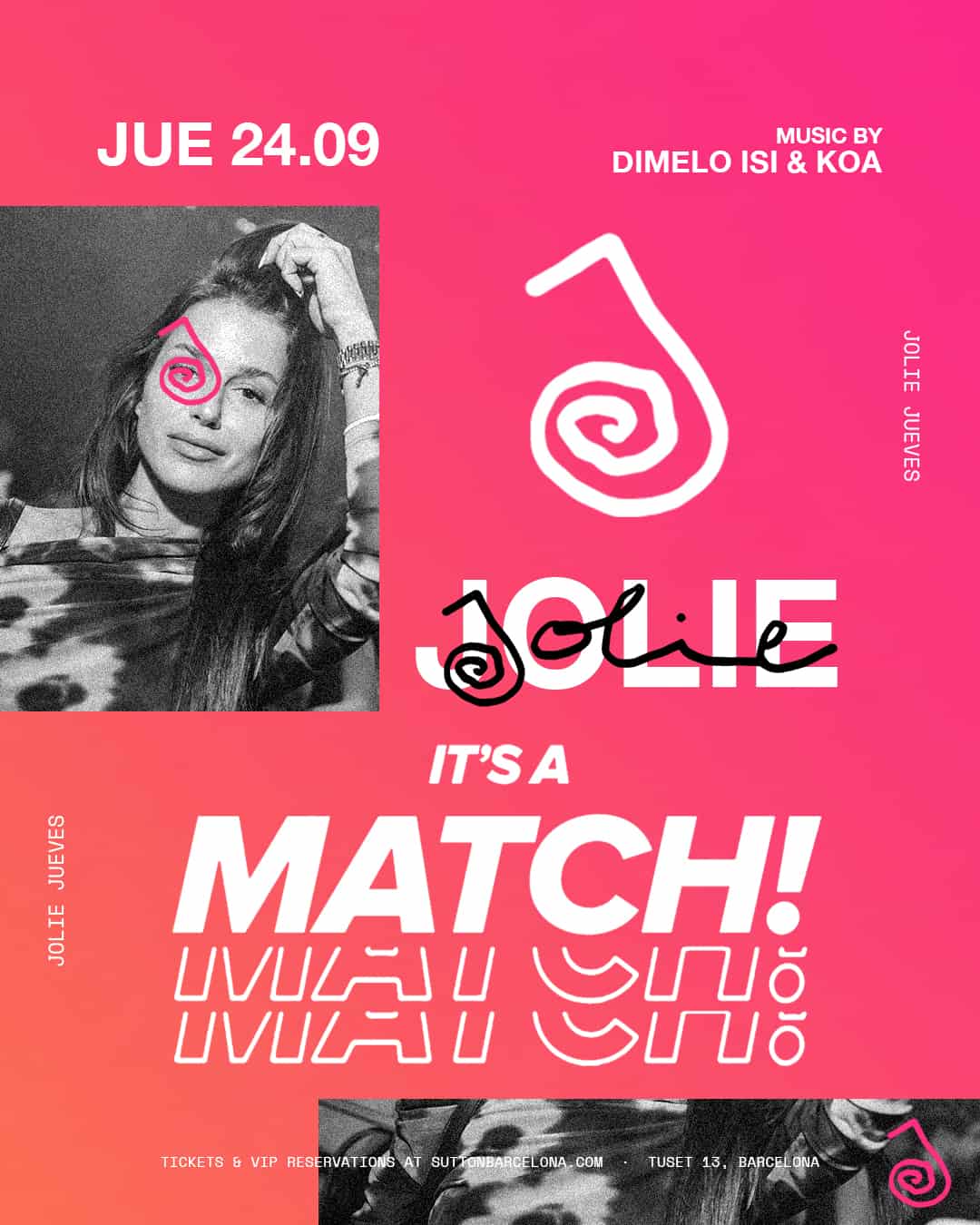 Image for Jolie Thursdays | It’s a MATCH! at Sutton Barcelona.